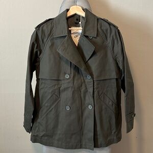 Frank and Oak cropped trench coat size small
